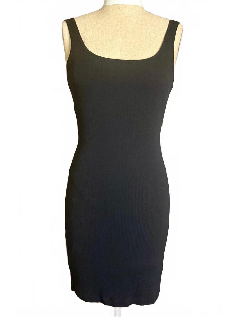 ShapeLLX Cozy Ribbed Low Back Shaping Dress Black L Cutout Bodycon